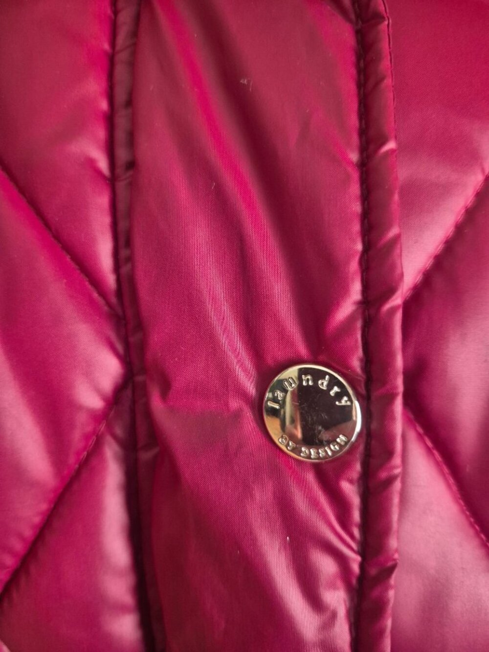 Laundry By Design Red Quilted Coat Size M - Picture 5 of 7